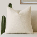 Housse de coussin en bouclette texturée