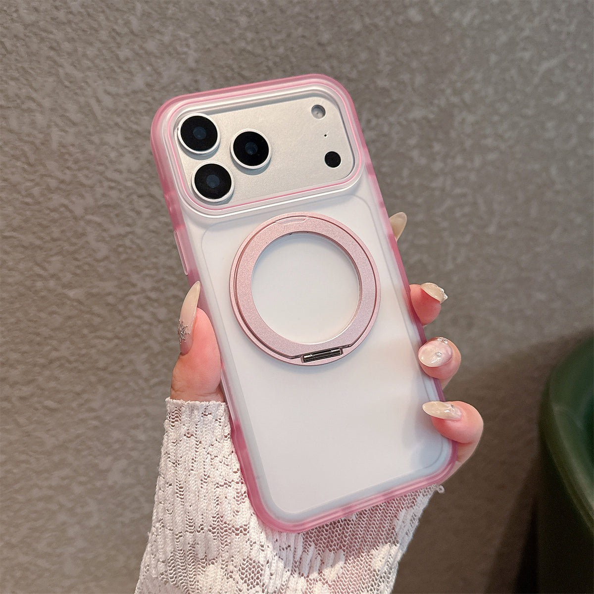 Coque de téléphone aimantée sablée pour iPhone