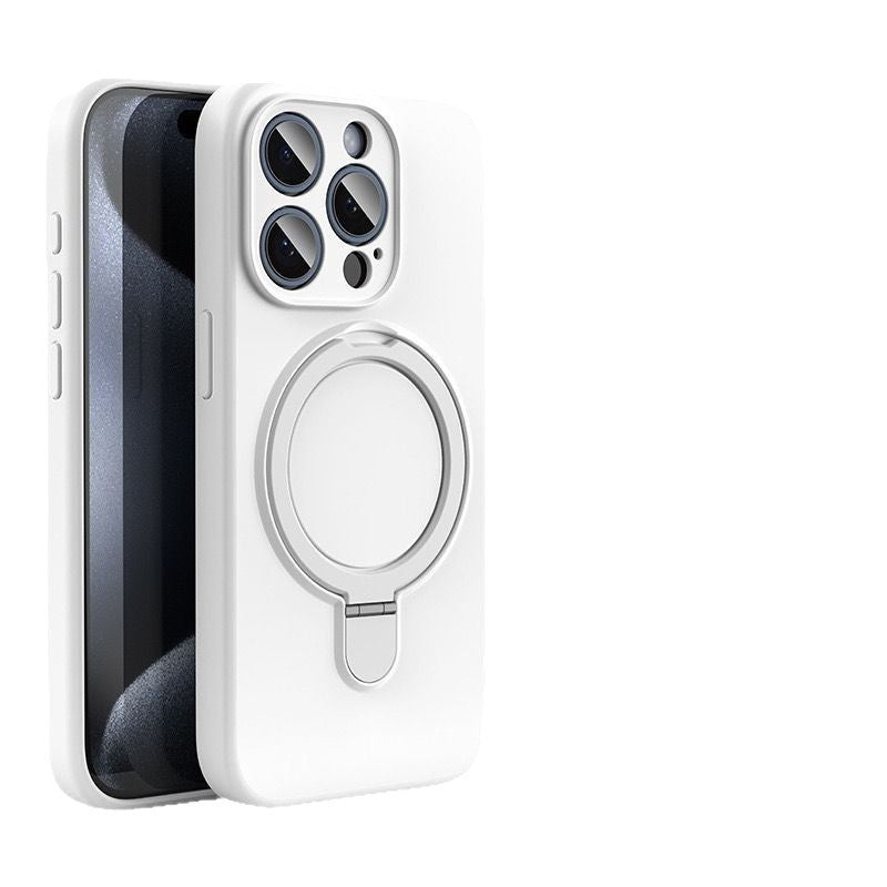 Coque en silicone aimantée avec support pour iPhone
