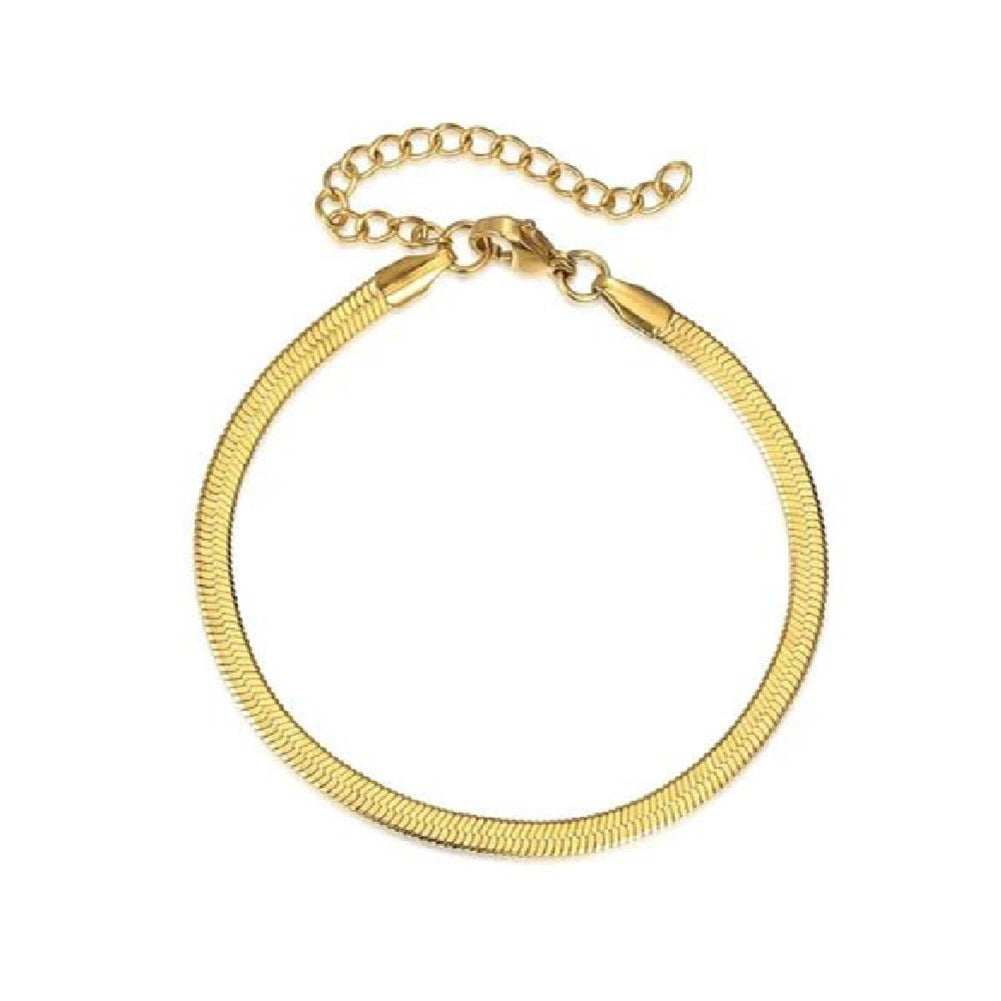 Bracelet ou chaîne de cheville maille serpent en acier inoxydable