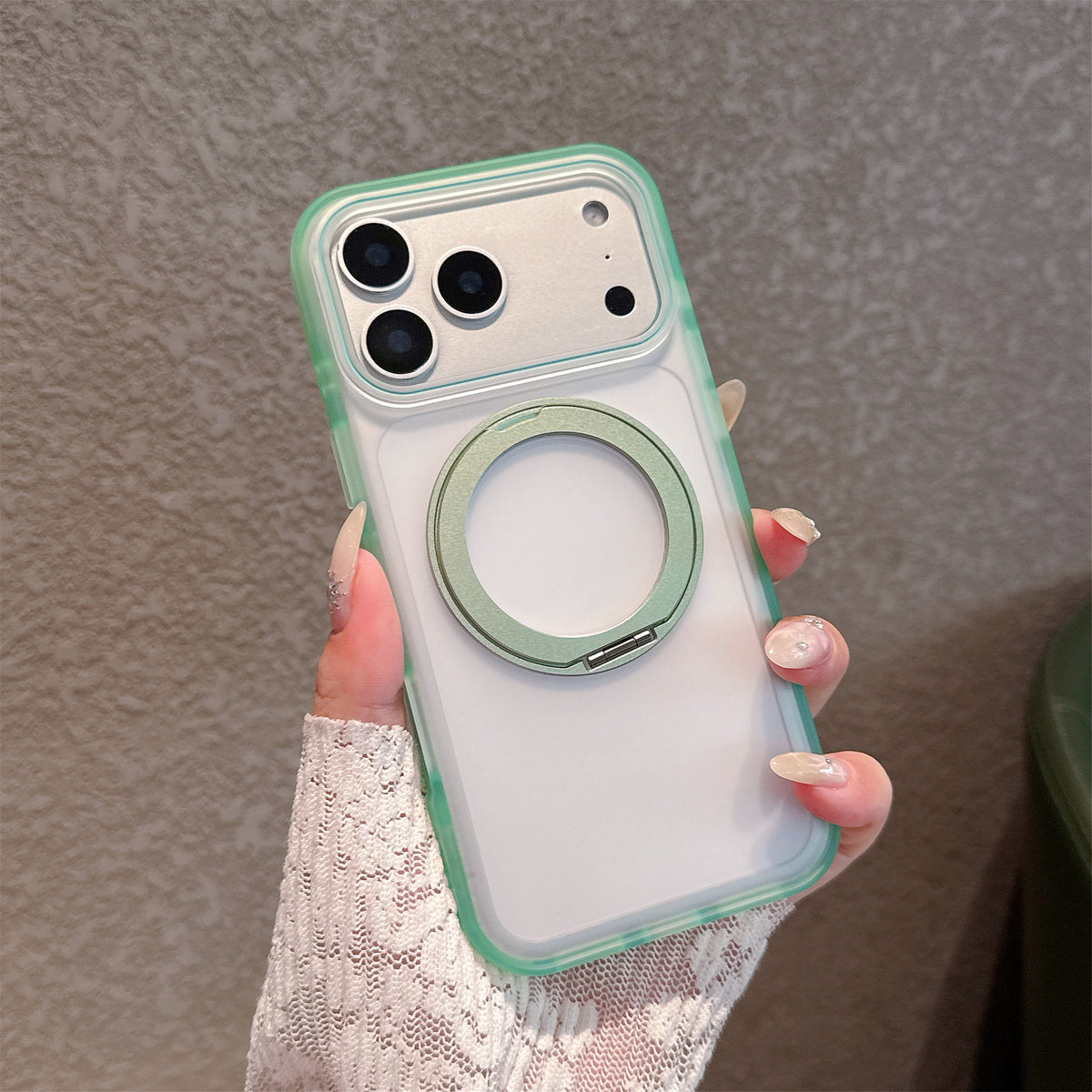 Coque de téléphone aimantée sablée pour iPhone