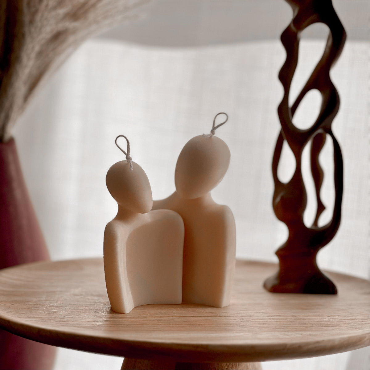 Ensemble de bougies couple, décoratives