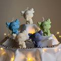 Bougie de soya renne de Noël, faite à la main