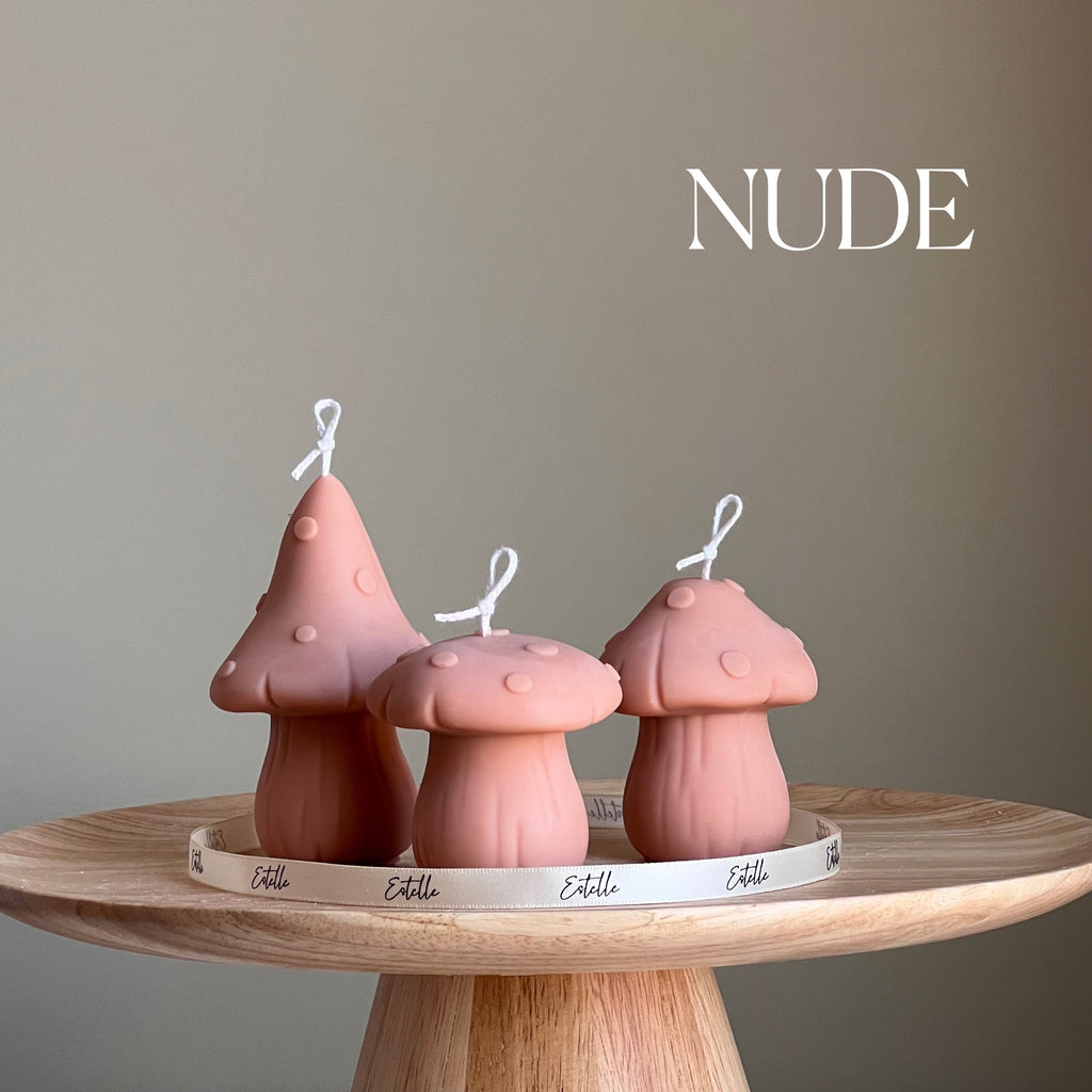 Ensemble de bougies champignons, décoratives