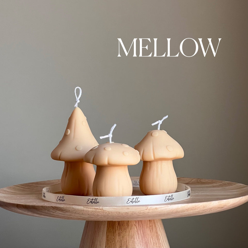 Ensemble de bougies champignons, décoratives