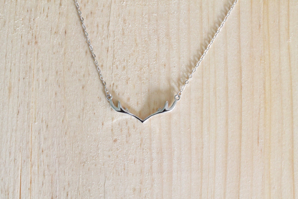 Collier Antler Rack minimaliste en argent sterling