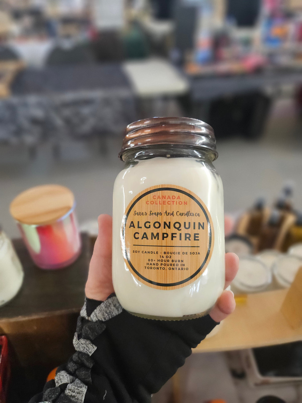 Bougie de soya Algonquin Campfire, feu de camp, 14 oz