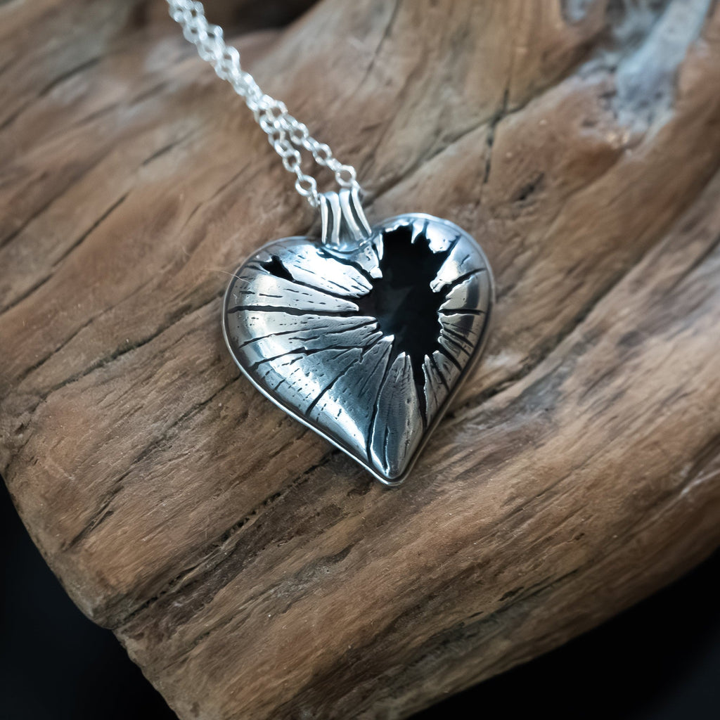 Collier cœur brisé Shatter en argent sterling