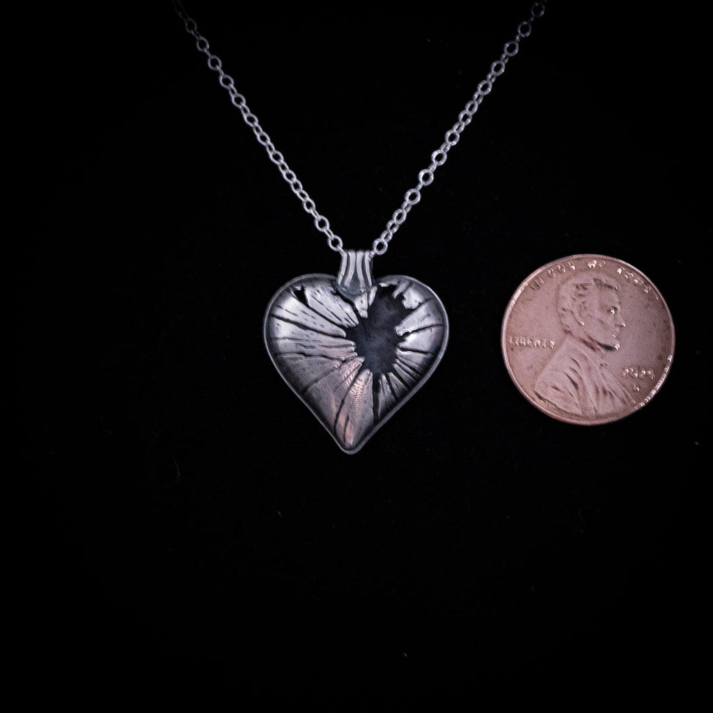Collier cœur brisé Shatter en argent sterling