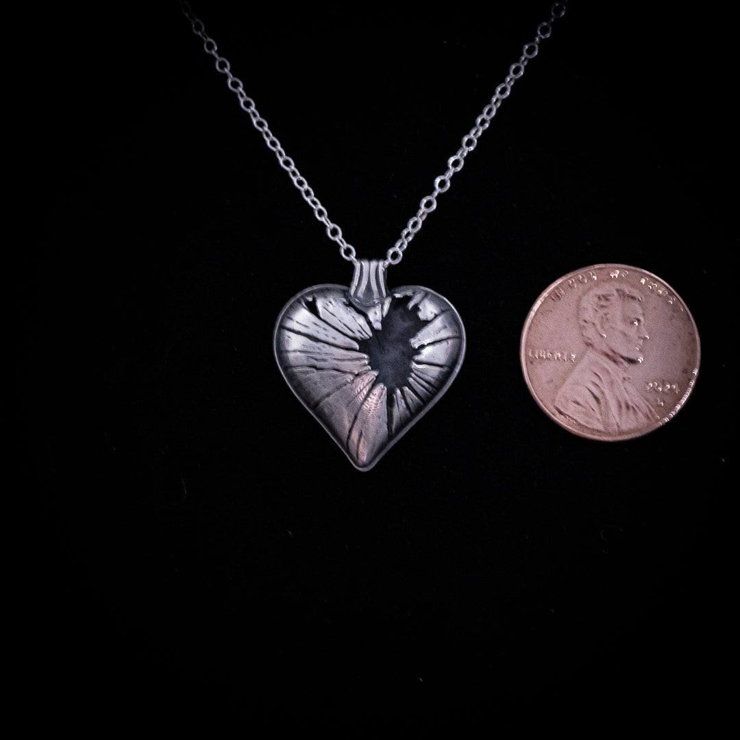 Collier cœur brisé Shatter en argent sterling