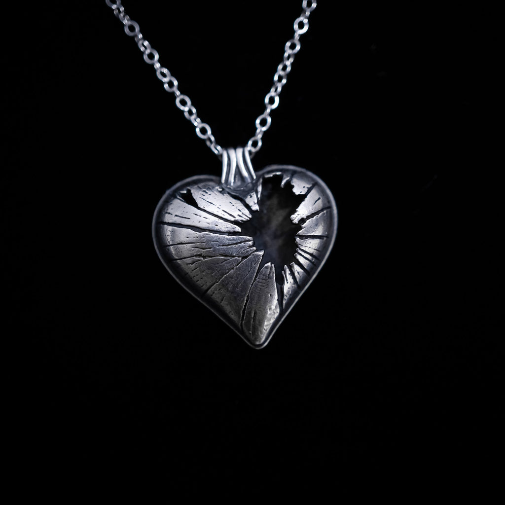 Collier cœur brisé Shatter en argent sterling