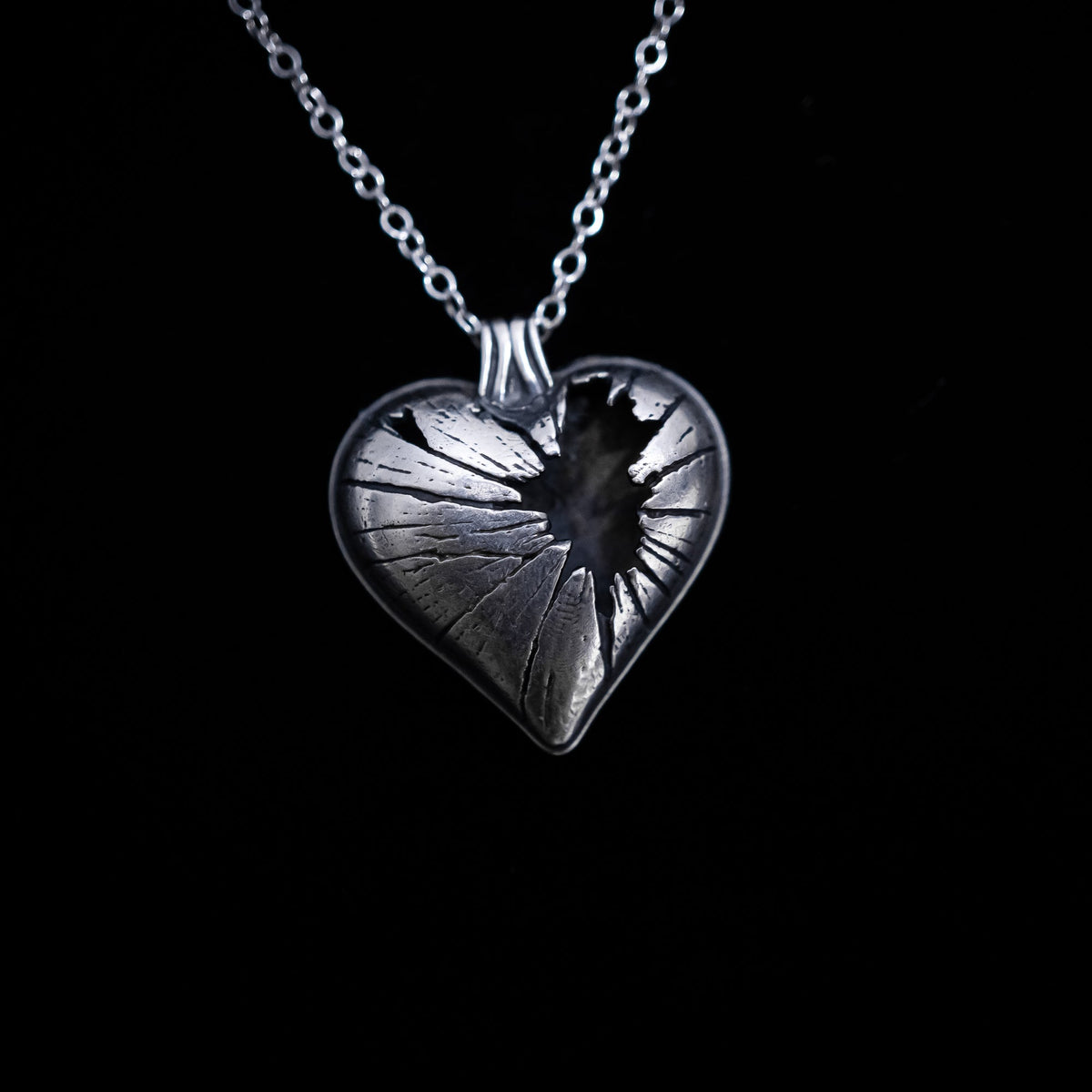 Collier cœur brisé Shatter en argent sterling