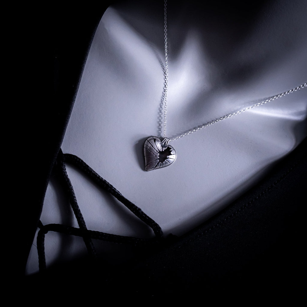 Collier cœur brisé Shatter en argent sterling