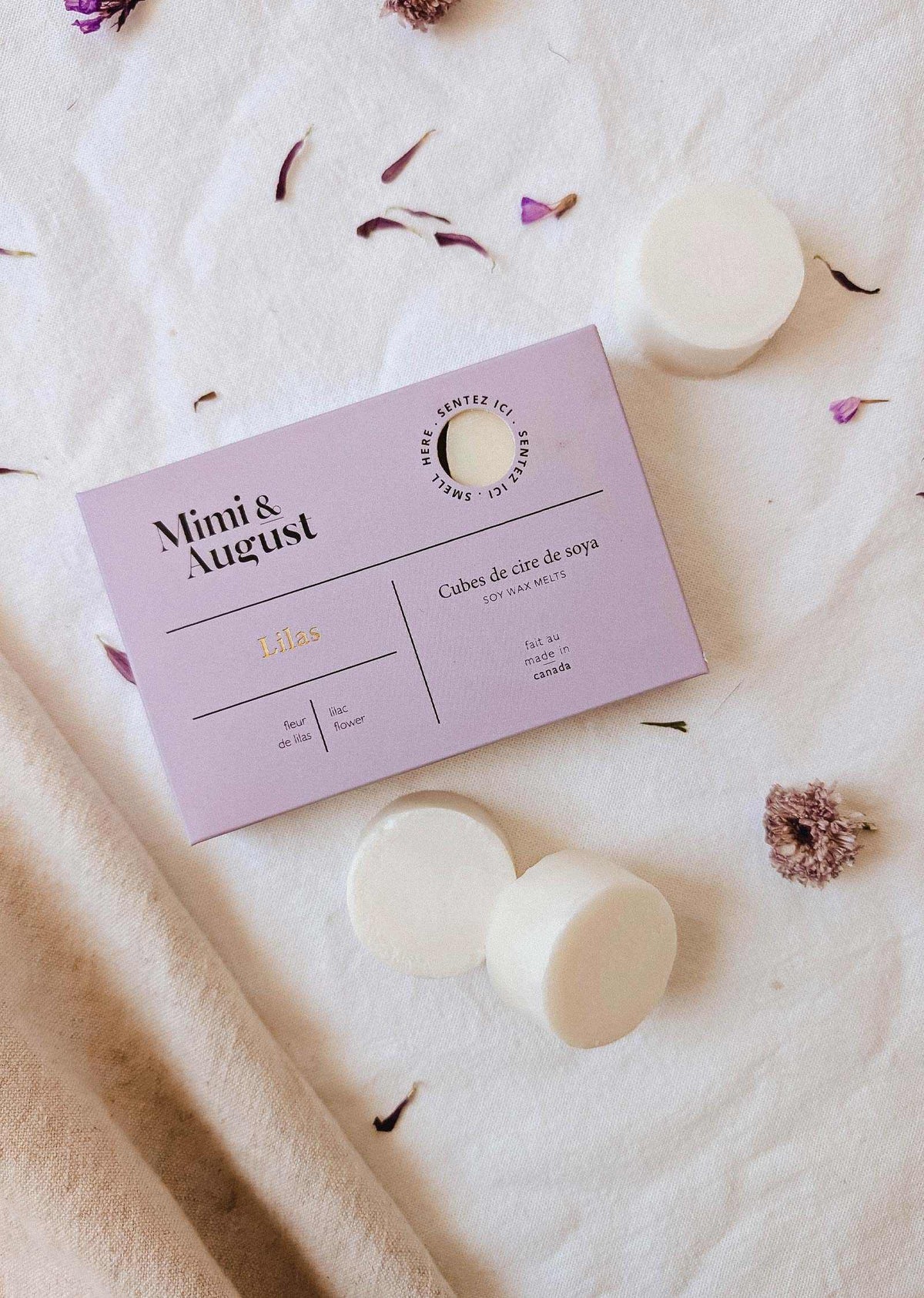 Fondants de cire de soya Lilas